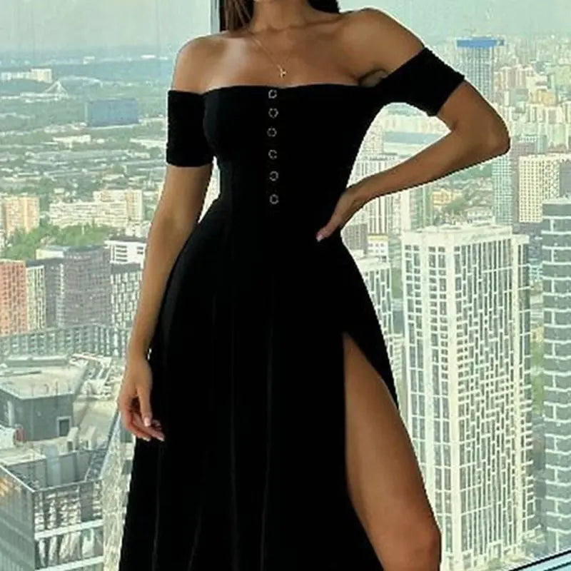 Elegant Loose Solid Dress