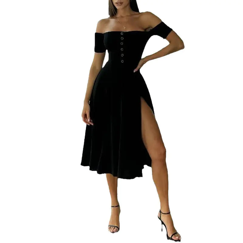 Elegant Loose Solid Dress