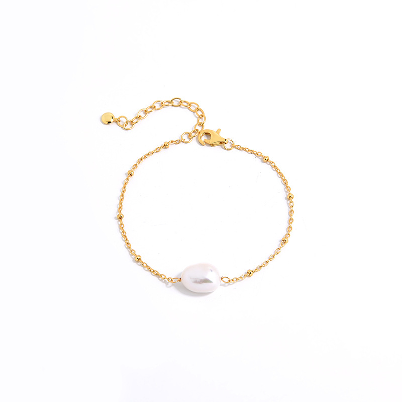Adjustable Waterproof Freshwater Baroque Pearl Bracelet