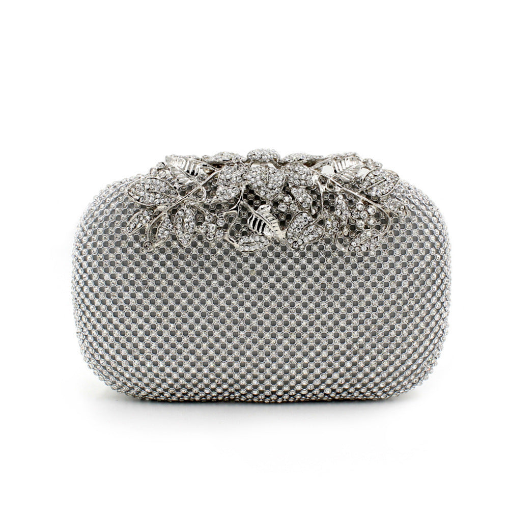 Unique Gold Rhinestone Evening Clutch Bag