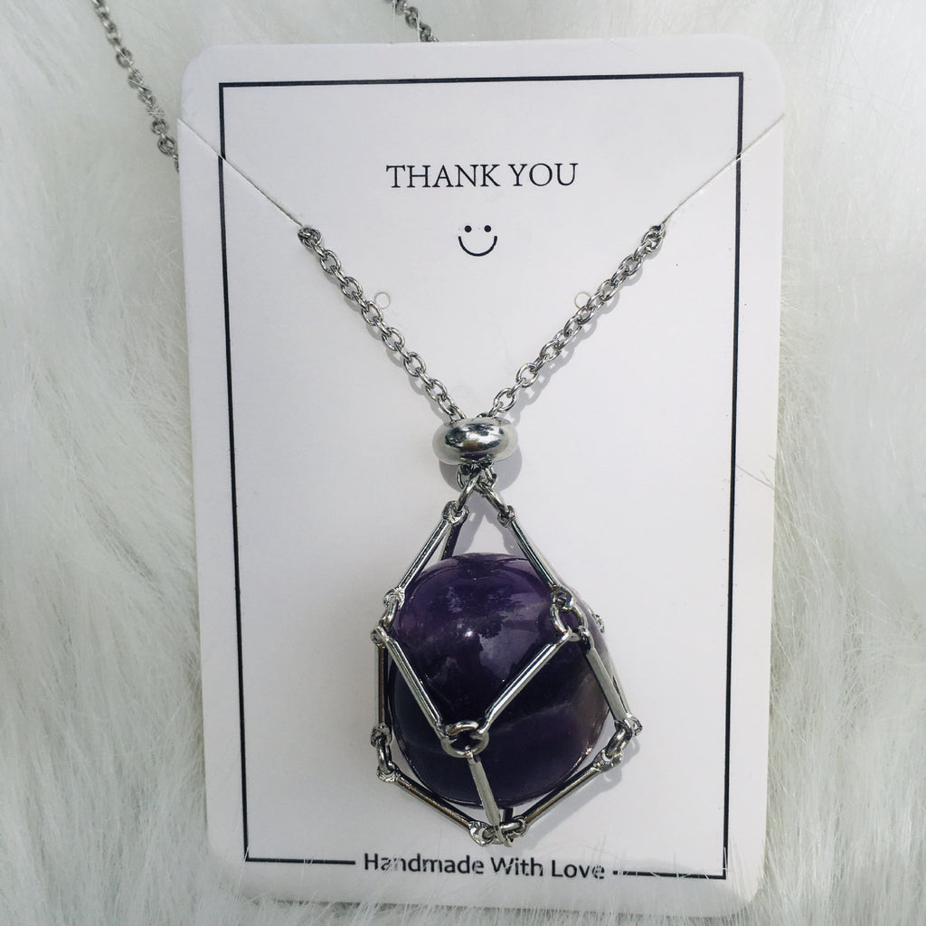 Crystal Raw Stone Pendant Necklace