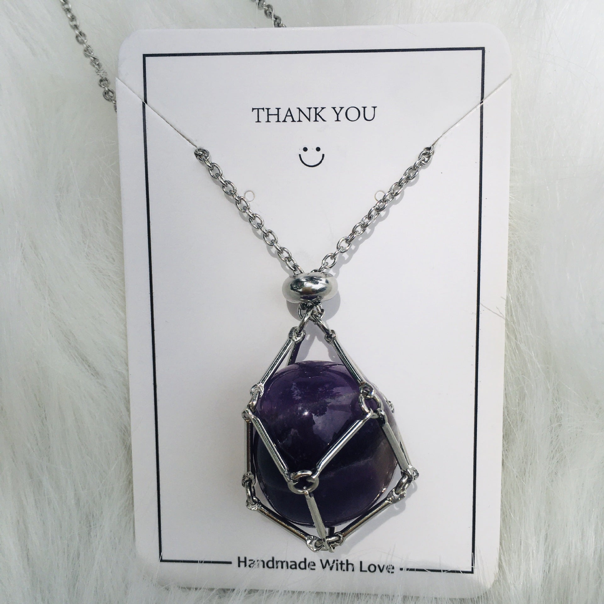 Crystal Raw Stone Pendant Necklace