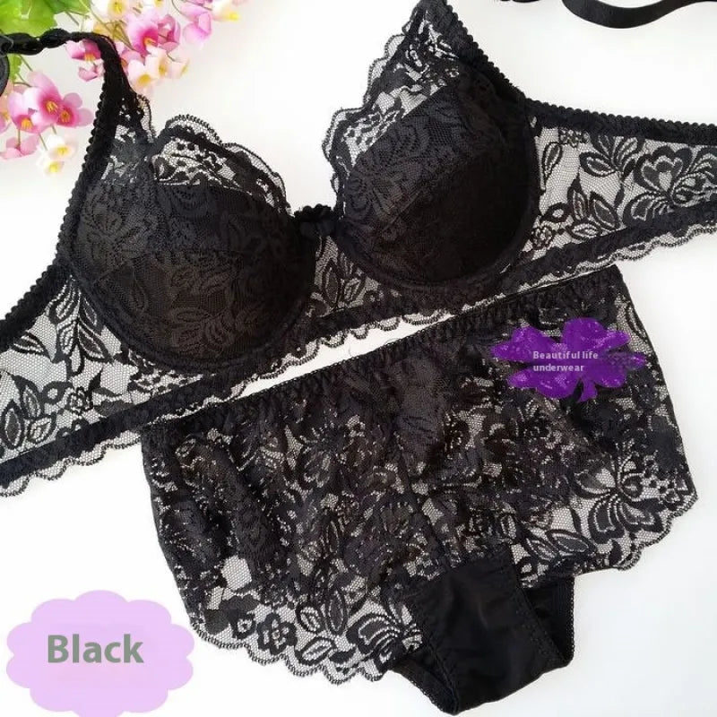 Breathable  Lace Push Up Bra Set