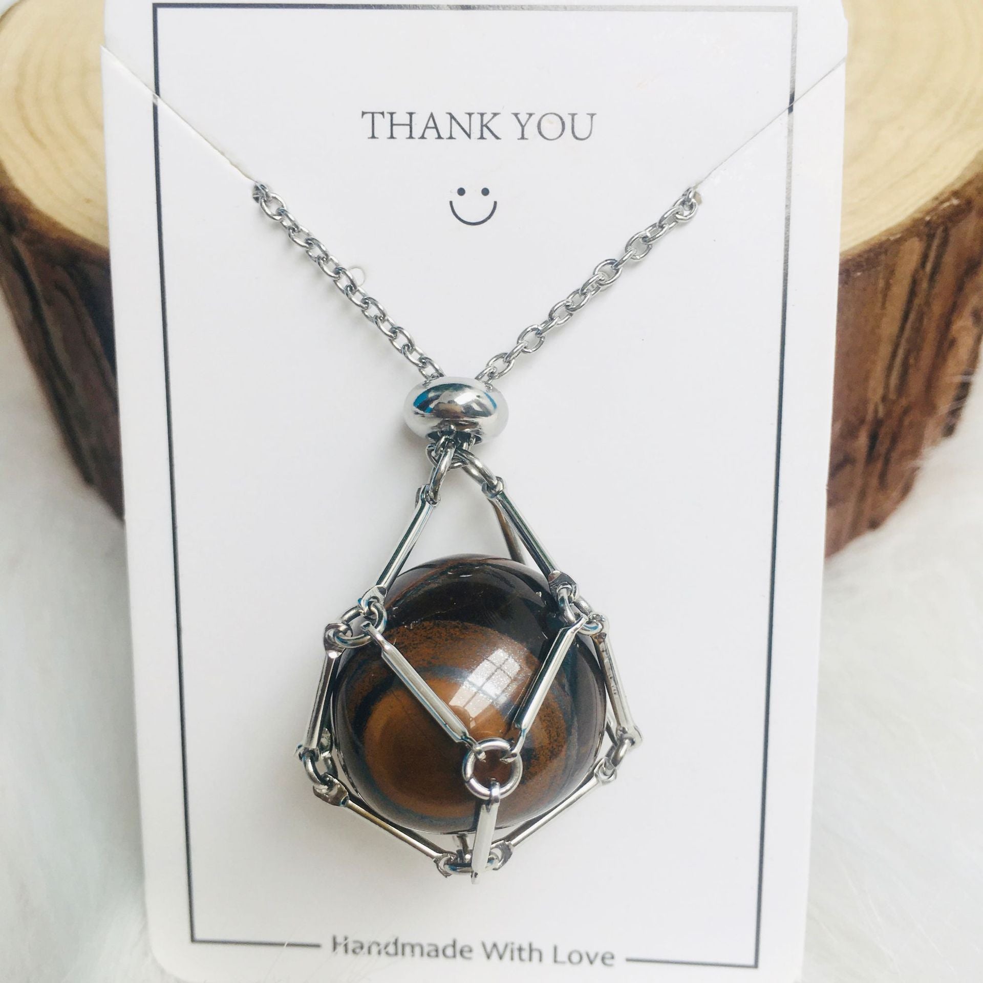 Crystal Raw Stone Pendant Necklace
