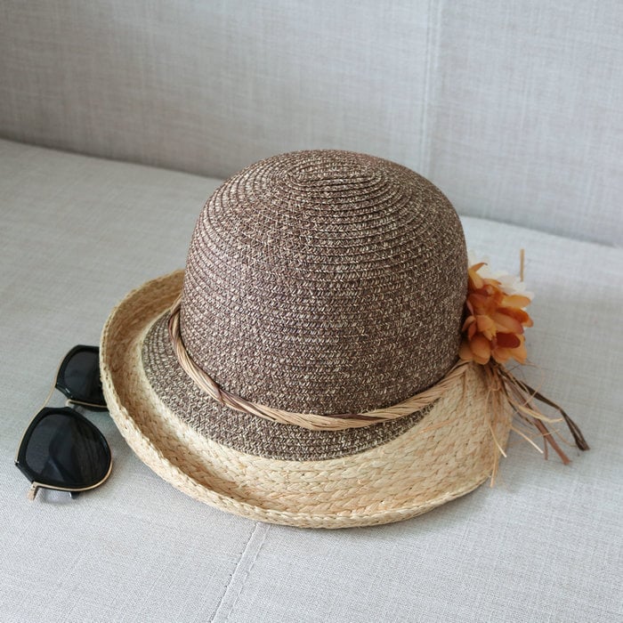 Resort Sun Shade Half Rolled Edge Bowler Hat
