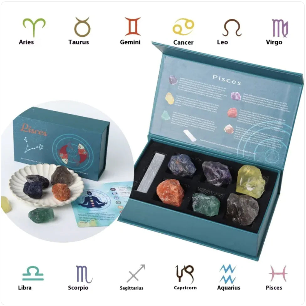 Zodiac Natural Crystal Stone Set