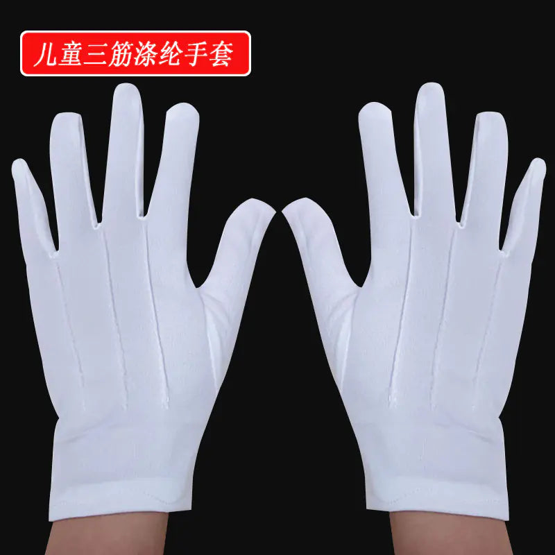 Children's White Gloves for Dance and Gymnastics