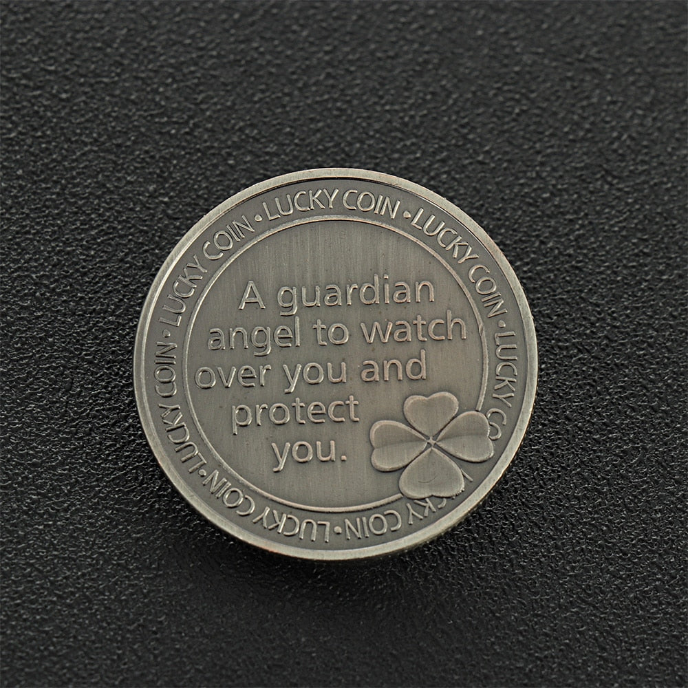 1PC Lovely Commemorative Coin Lucky Angle Words