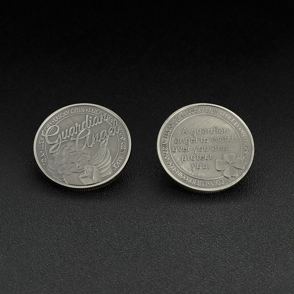 1PC Lovely Commemorative Coin Lucky Angle Words
