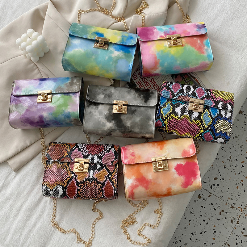Snake Print PU Fabric Clutch Bag and Coin Purse