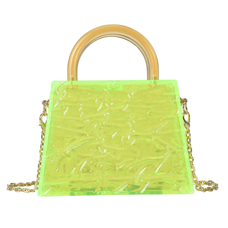 Ice Cracked Transparent Acrylic Portable Jelly Bag
