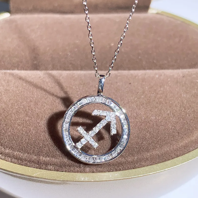 Zircon Pendant Twelve Zodiac Guardian Necklace