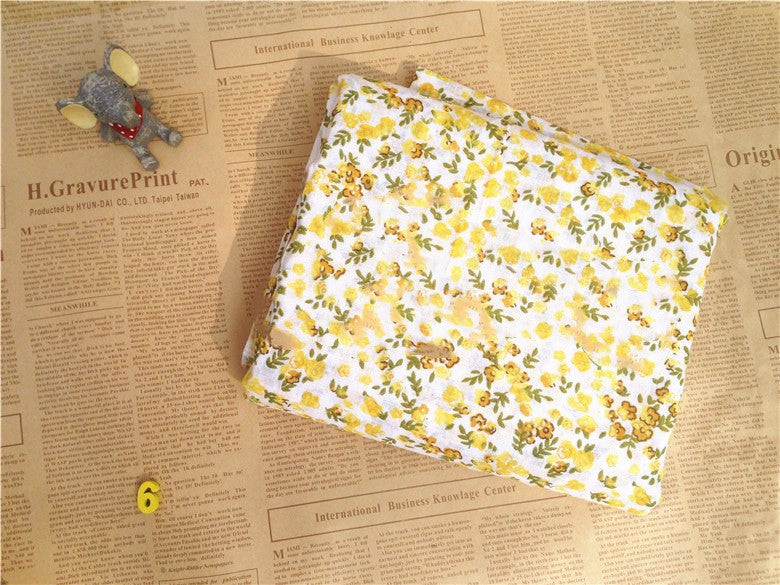 Floral Cotton Fabric with Small Print Design