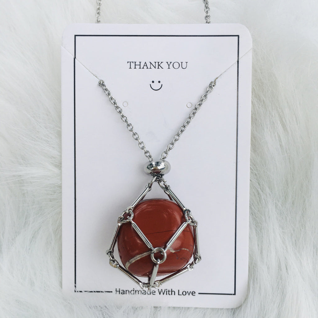 Crystal Raw Stone Pendant Necklace