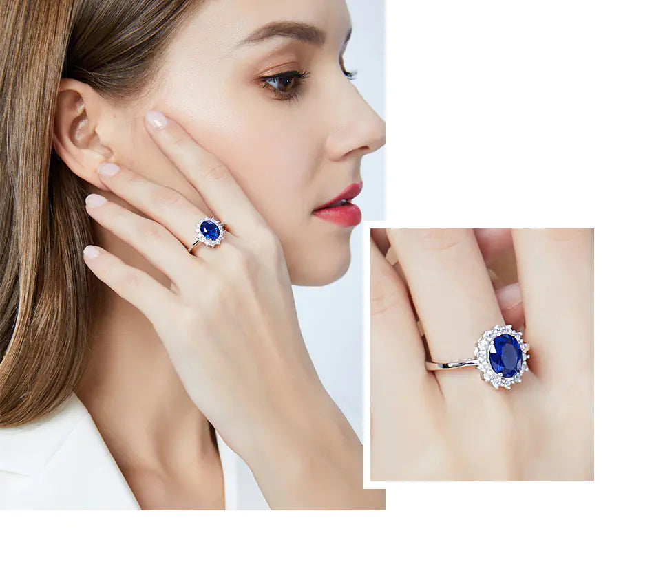 PAG&MAG S925 Silver Ring with Kashmir Velvet Sapphire