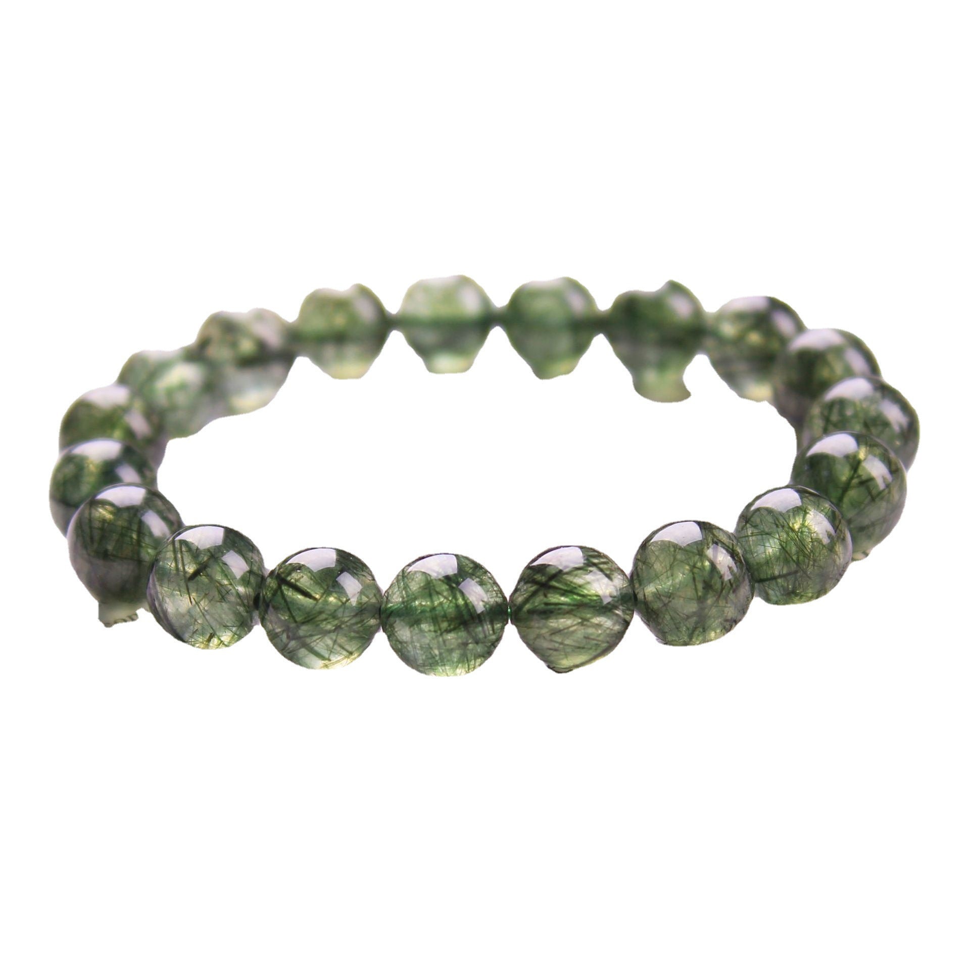Natural Raw Opal Green Crystal Ball Bracelet