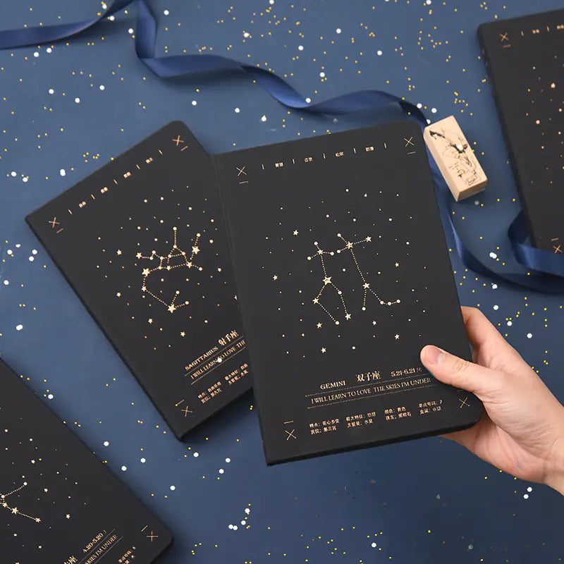 Zodiac Hard Cover Journal with Vintage Design
