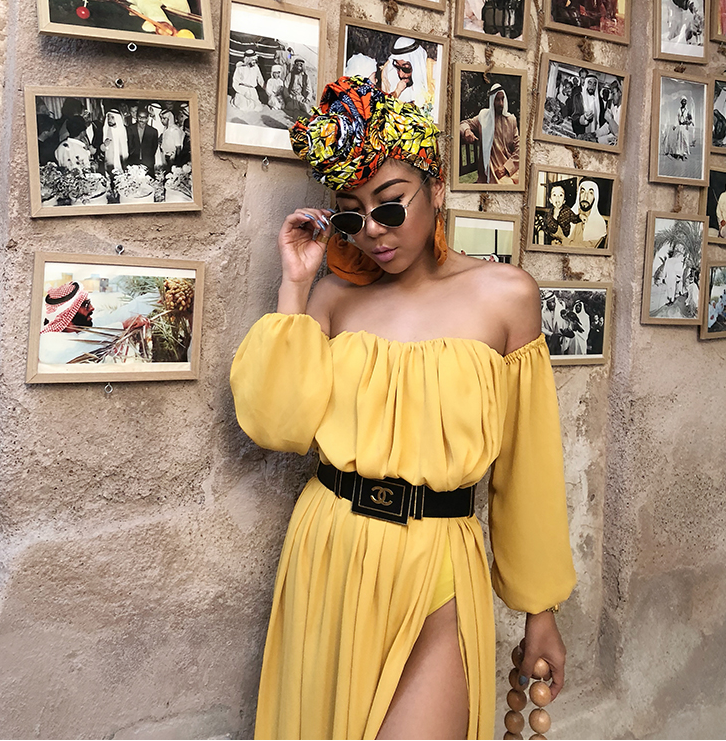 Yellow Sexy High-Slit Strapless Maxi Dress for Vacation