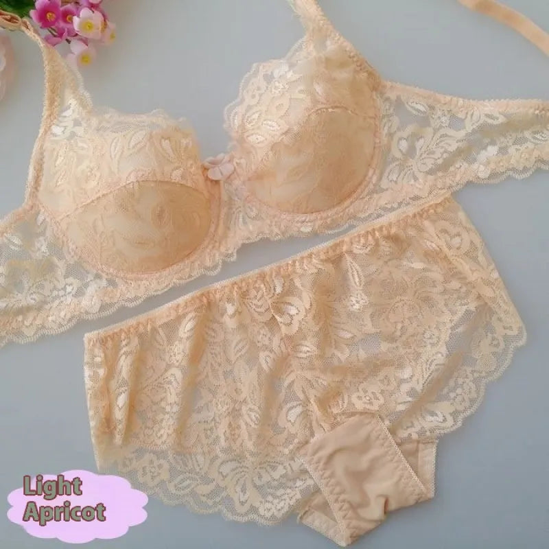 Breathable  Lace Push Up Bra Set
