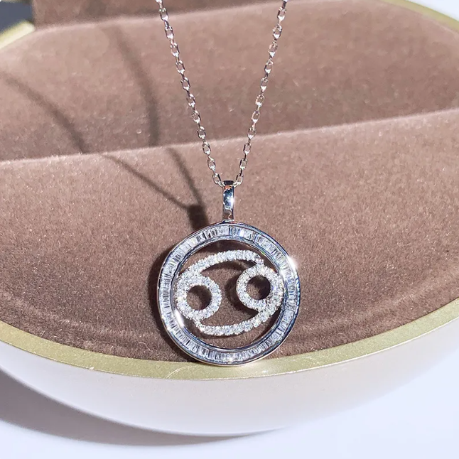 Zircon Pendant Twelve Zodiac Guardian Necklace