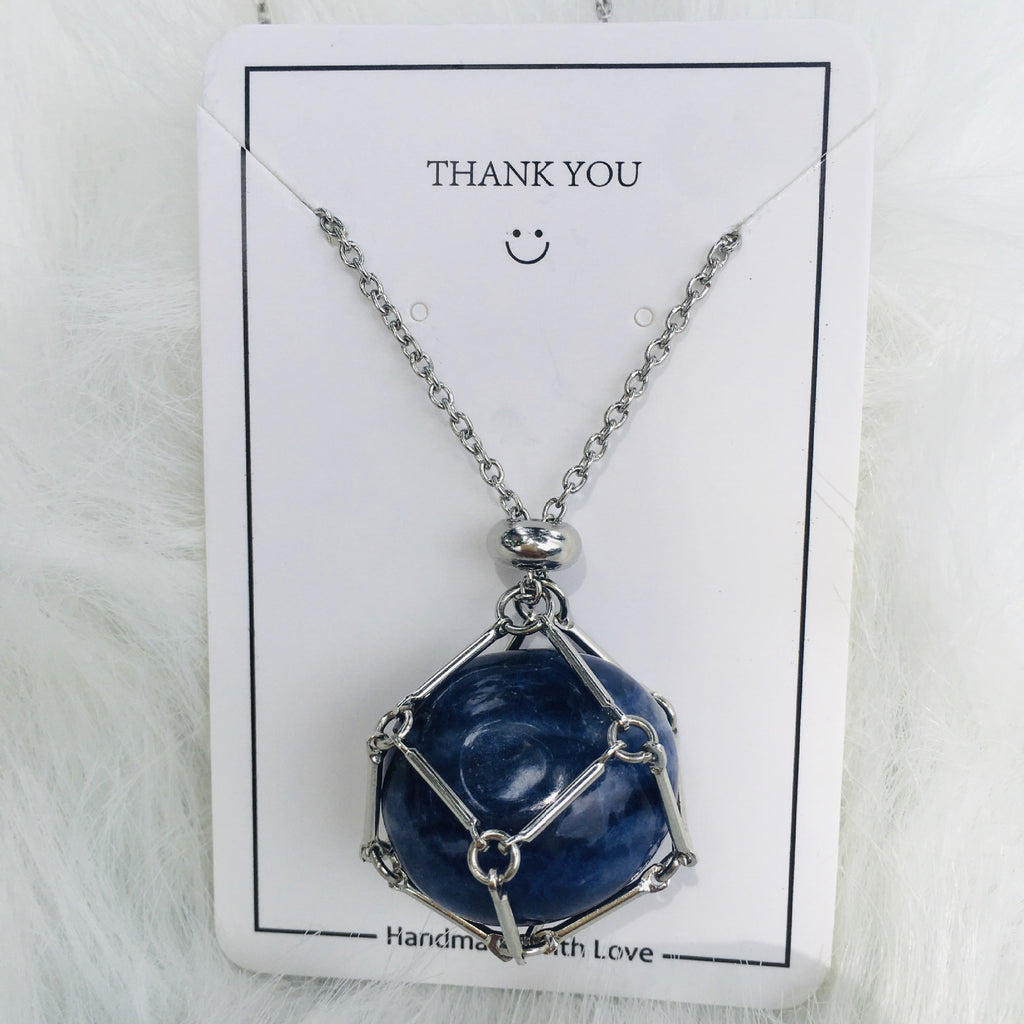Crystal Raw Stone Pendant Necklace