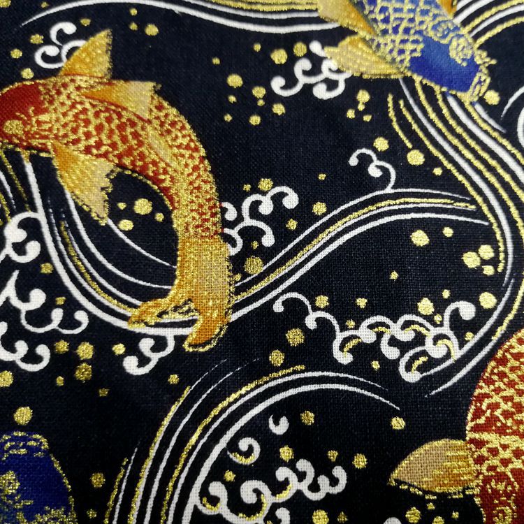 Japanese Style Cotton Fabric Koi Print Series