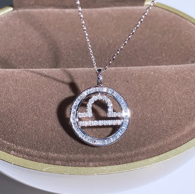 Zircon Pendant Twelve Zodiac Guardian Necklace