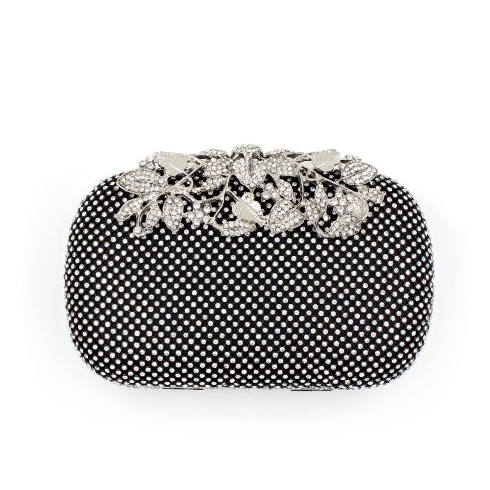 Unique Gold Rhinestone Evening Clutch Bag