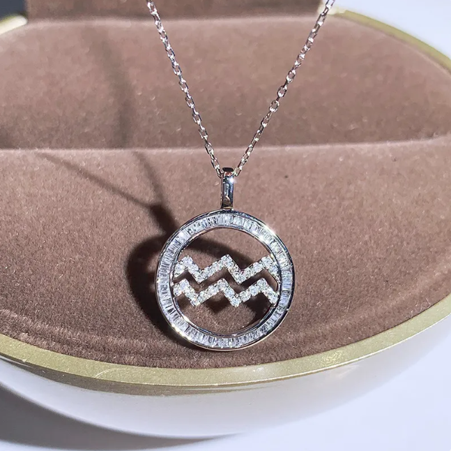 Zircon Pendant Twelve Zodiac Guardian Necklace