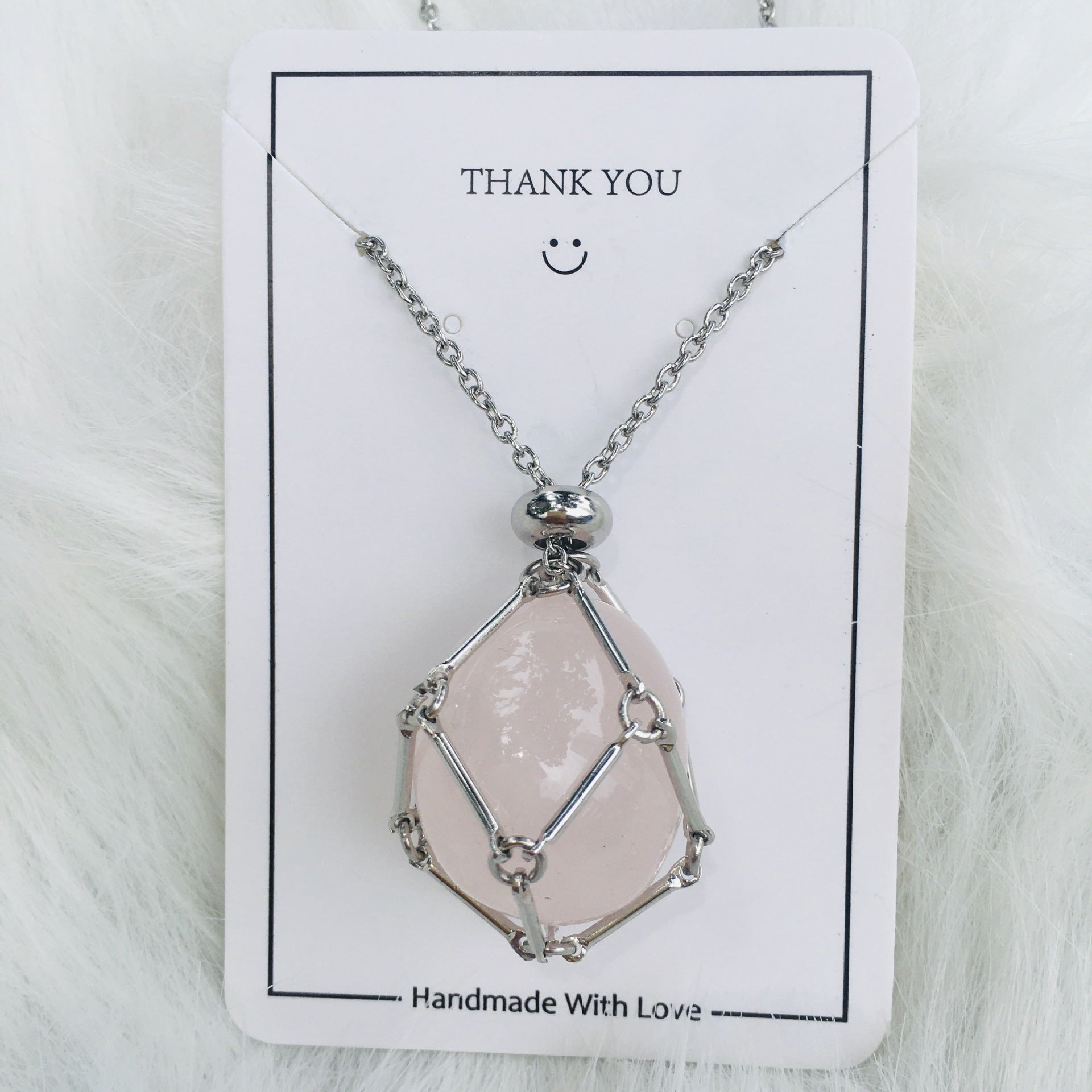 Crystal Raw Stone Pendant Necklace