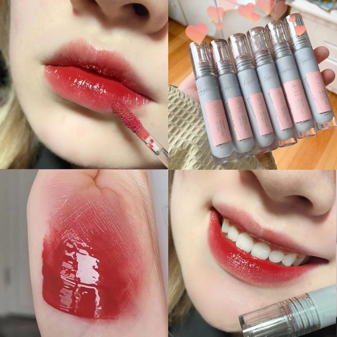 Gray Tube Lip Glaze with Mirror Water Gloss