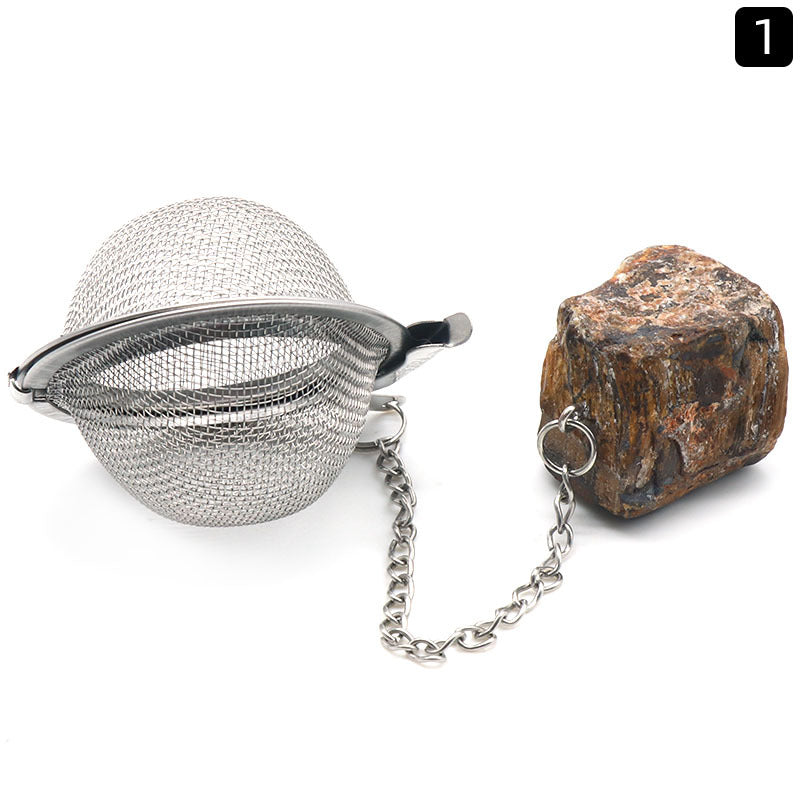 Natural Raw Gemstone Tea Filter Ball Kitchen Gadget
