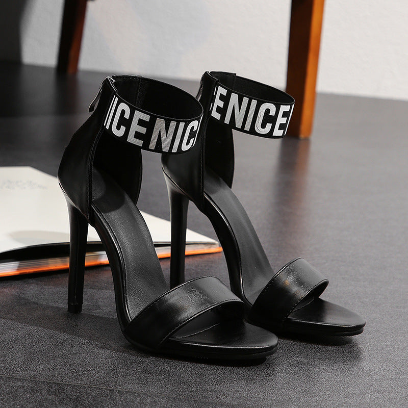 Open-Toe High Heels