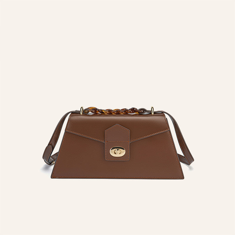 Cowhide Fashion Beaded Women's Messenger Handbag