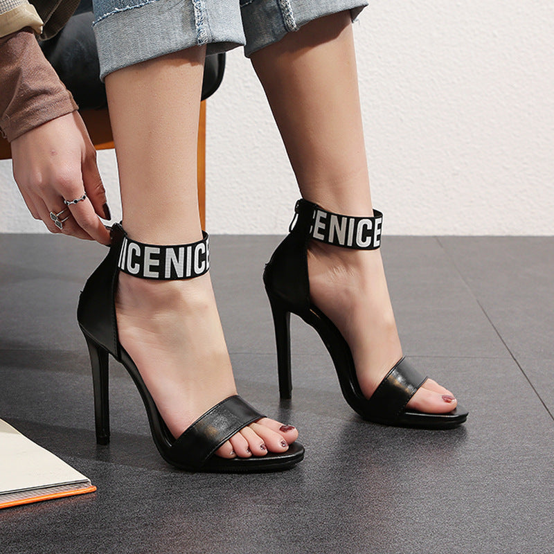 Open-Toe High Heels