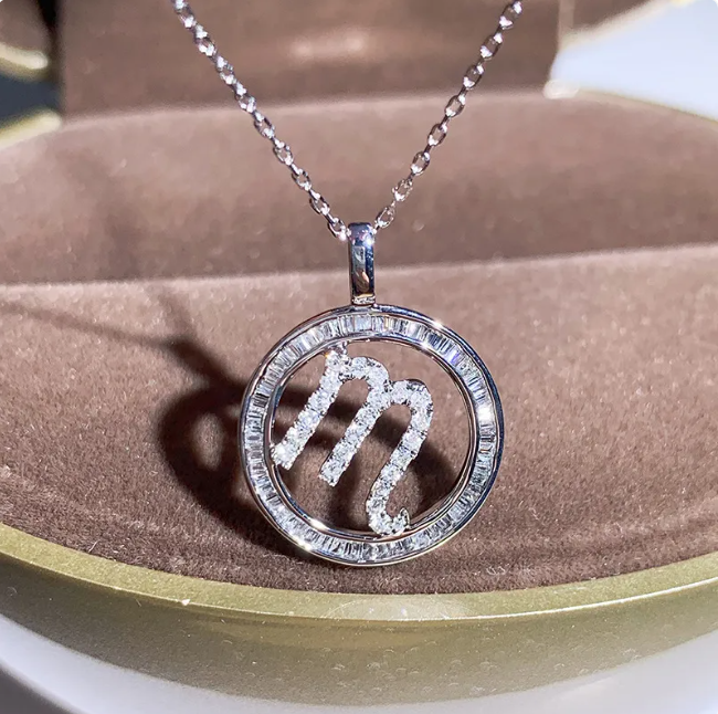 Zircon Pendant Twelve Zodiac Guardian Necklace