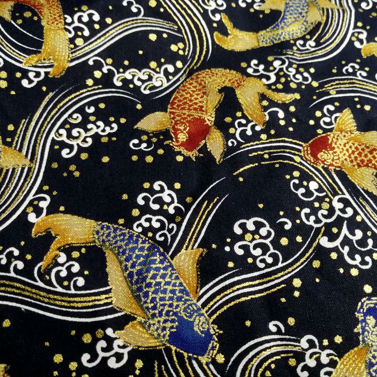Japanese Style Cotton Fabric Koi Print Series