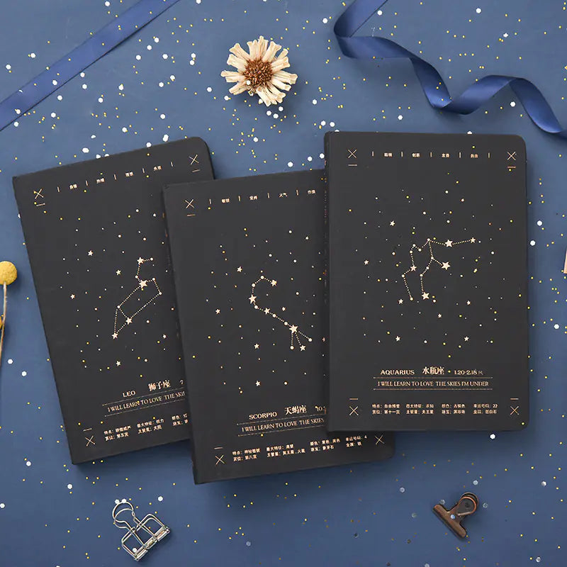 Zodiac Hard Cover Journal with Vintage Design