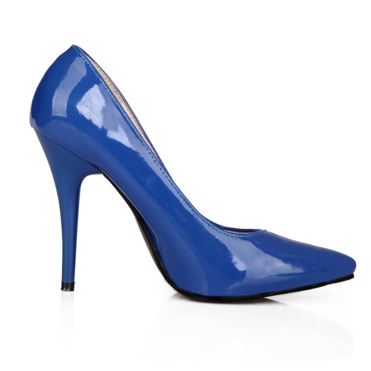 Women's Spring/Summer Patent Leather Pointed Heels