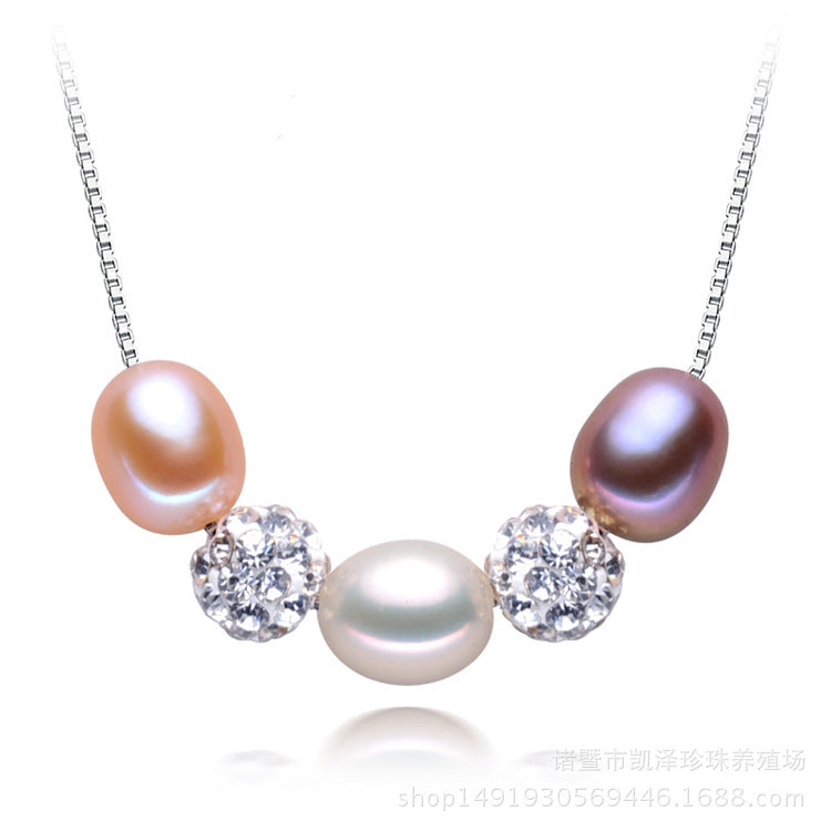 Zhuji Natural Freshwater Pearl Necklace with Pendant