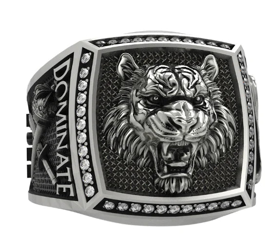 Chinese Zodiac Tiger Ring in Ethnic Style