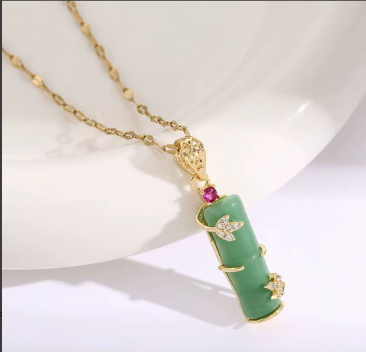 Jade Amulet Necklace with Spiritual Touch (One Piece)