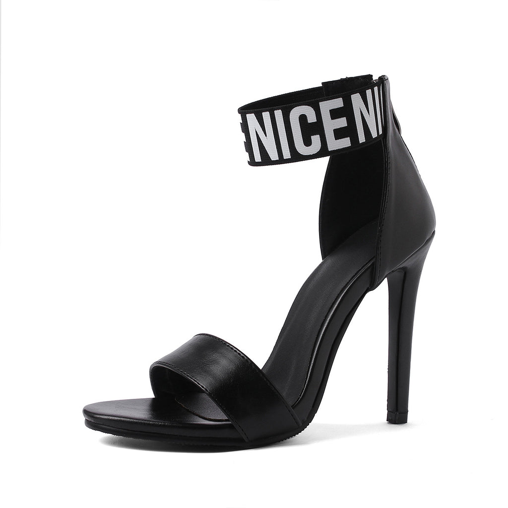 Open-Toe High Heels
