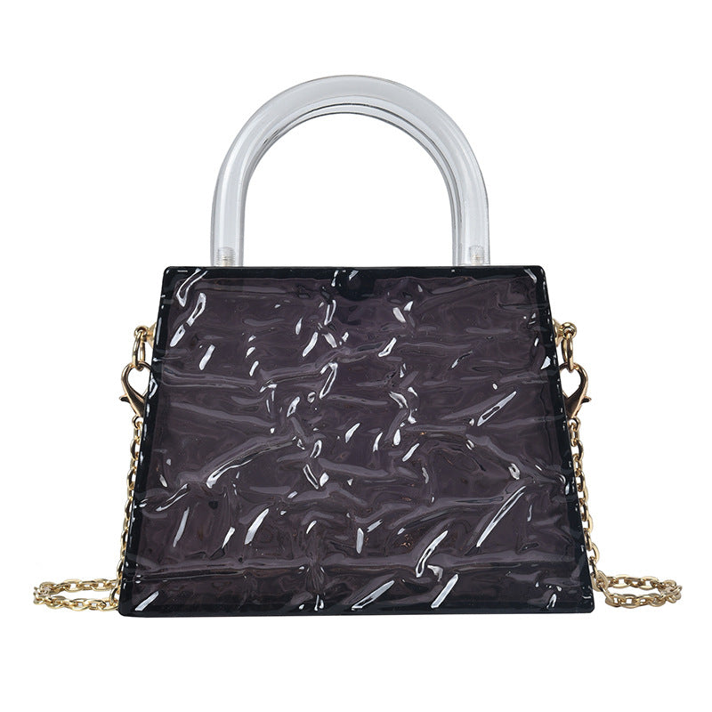 Ice Cracked Transparent Acrylic Portable Jelly Bag