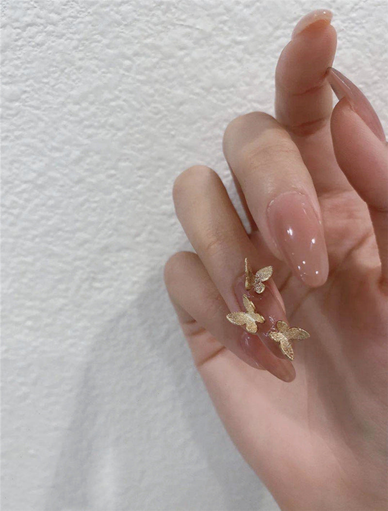 Gold Powder Butterfly Nail Sticker Sheet