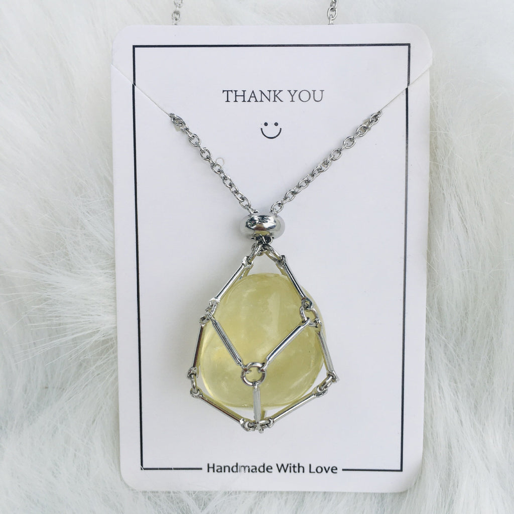 Crystal Raw Stone Pendant Necklace
