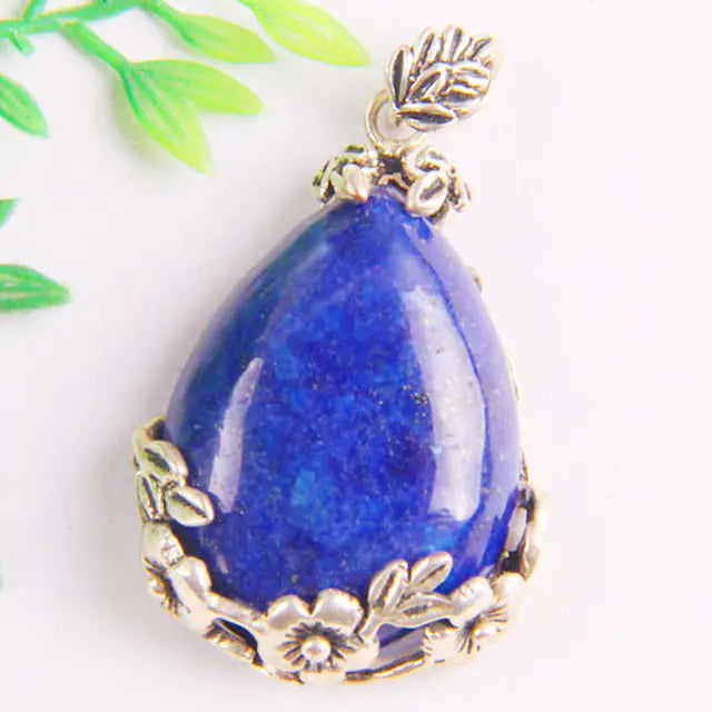 Tigereye Carnelian Teardrop Bead and Lapis Howlite Gem