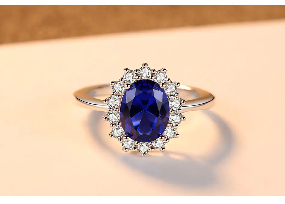 PAG&MAG S925 Silver Ring with Kashmir Velvet Sapphire