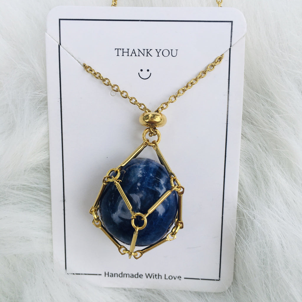 Crystal Raw Stone Pendant Necklace
