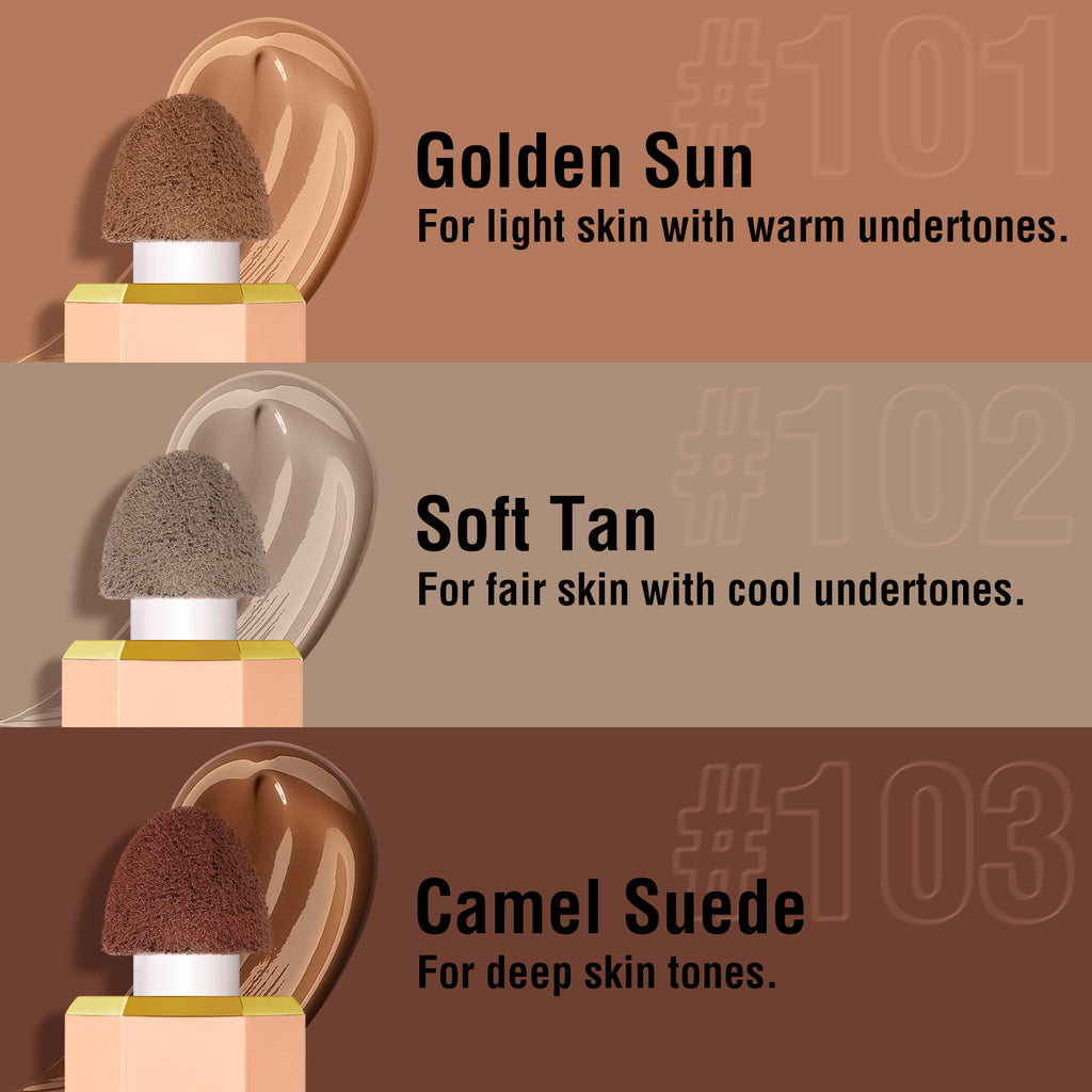 Langmanni Three-Color Liquid Repair Foundation Makeup
